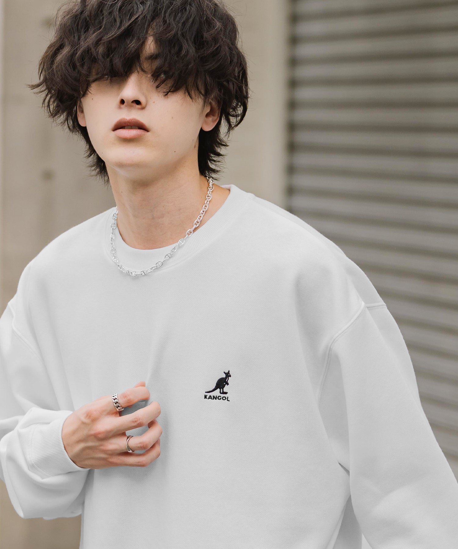 新色追加 KANGOL カンゴール 別注コラボ オーバーサイズ裏起毛ワンポイントロゴ刺繍スウェット 13836 【セットアップ可能】