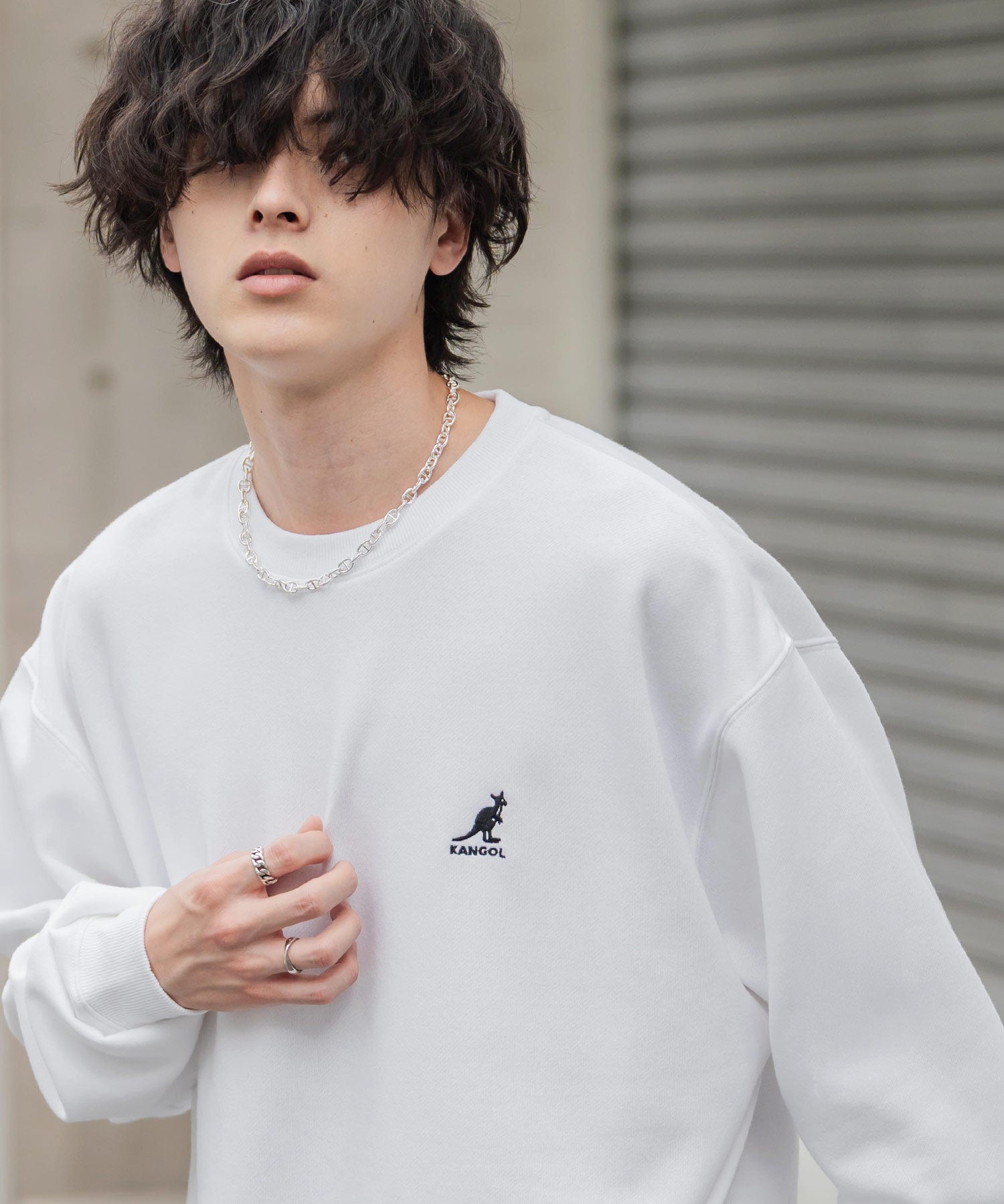 新色追加 KANGOL カンゴール 別注コラボ オーバーサイズ裏起毛ワンポイントロゴ刺繍スウェット 13836 【セットアップ可能】
