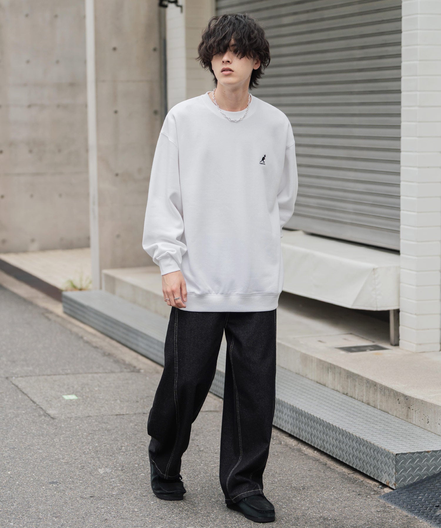 新色追加 KANGOL カンゴール 別注コラボ オーバーサイズ裏起毛ワンポイントロゴ刺繍スウェット 13836 【セットアップ可能】