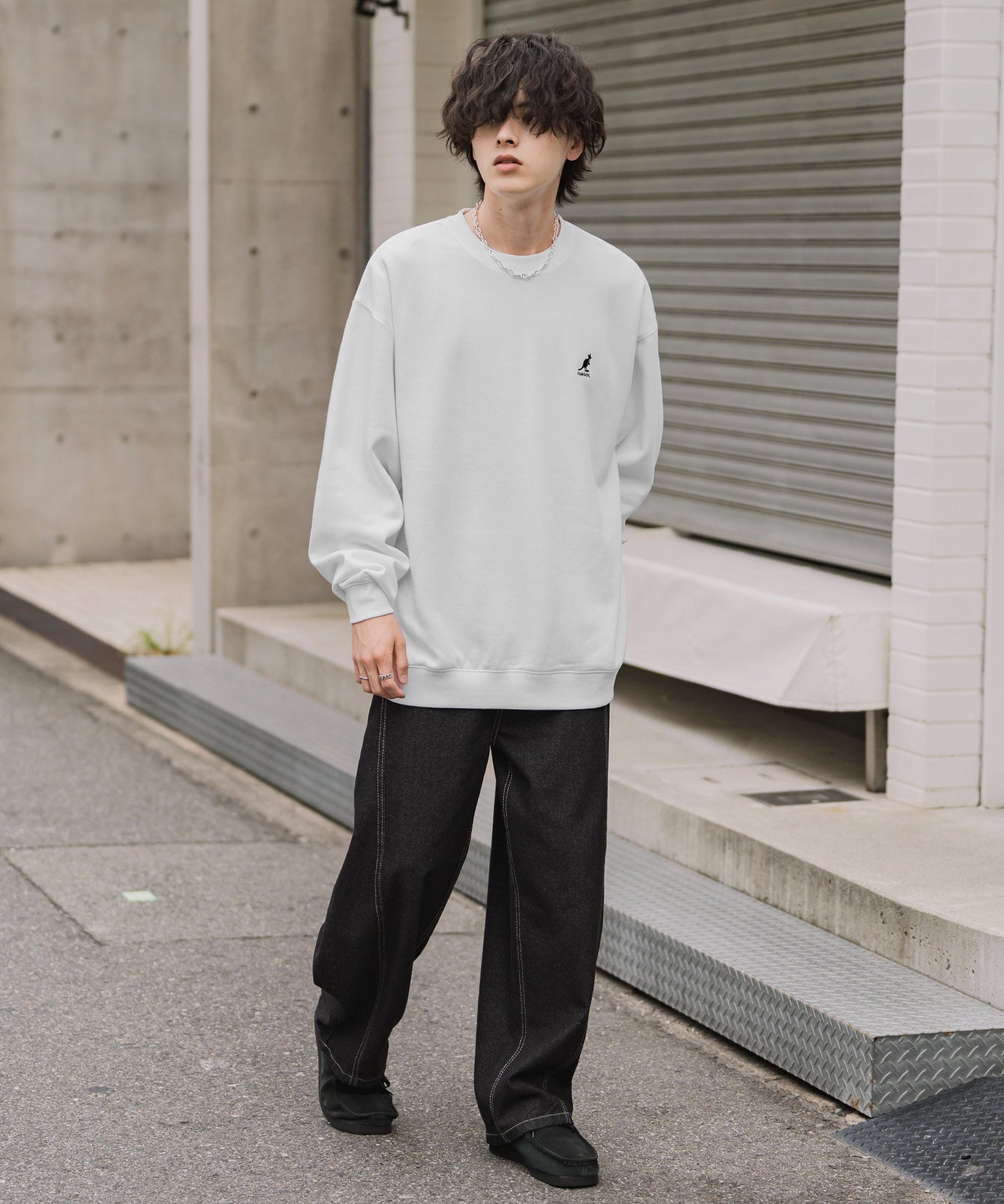 新色追加 KANGOL カンゴール 別注コラボ オーバーサイズ裏起毛ワンポイントロゴ刺繍スウェット 13836 【セットアップ可能】