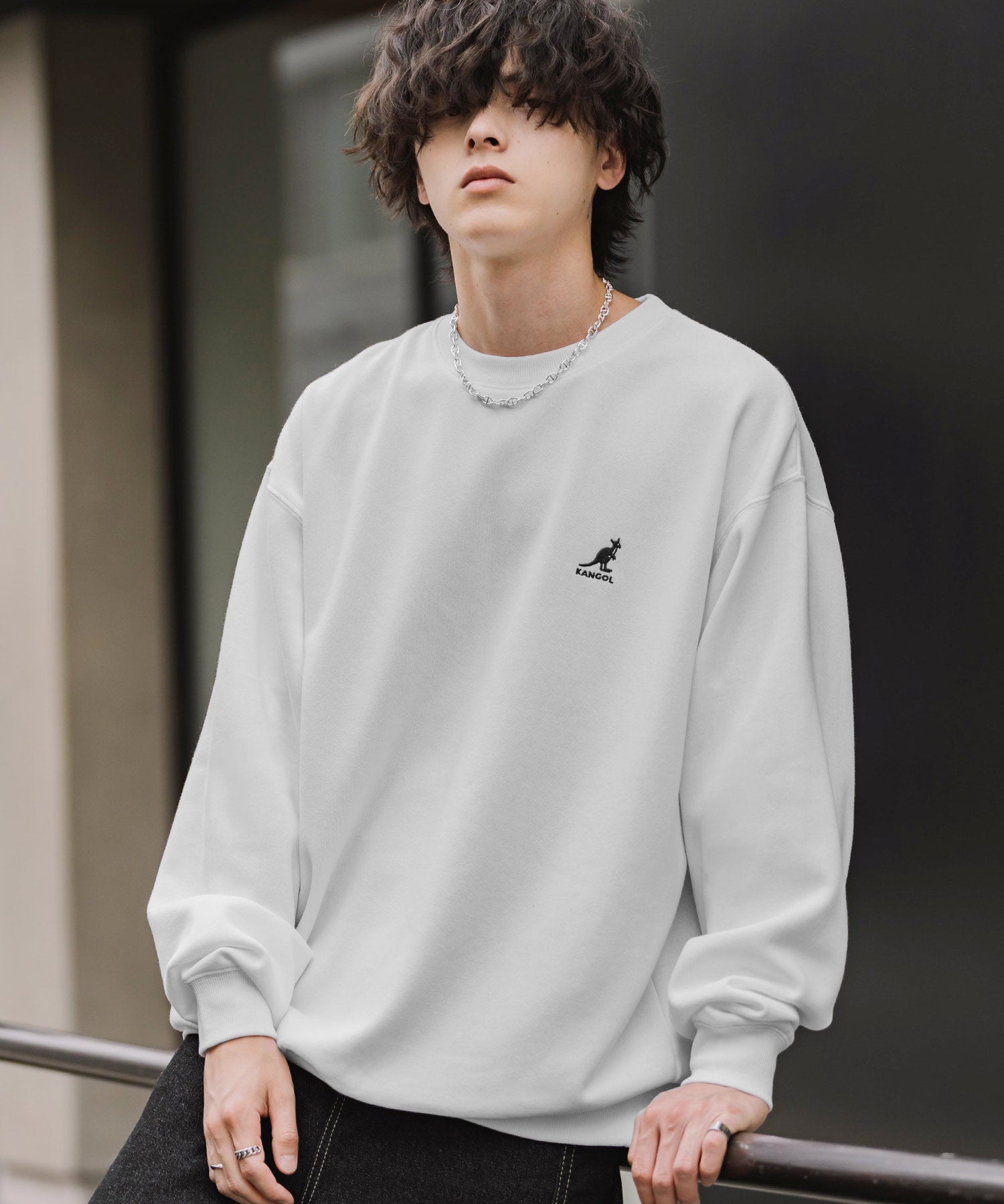 新色追加 KANGOL カンゴール 別注コラボ オーバーサイズ裏起毛ワンポイントロゴ刺繍スウェット 13836 【セットアップ可能】