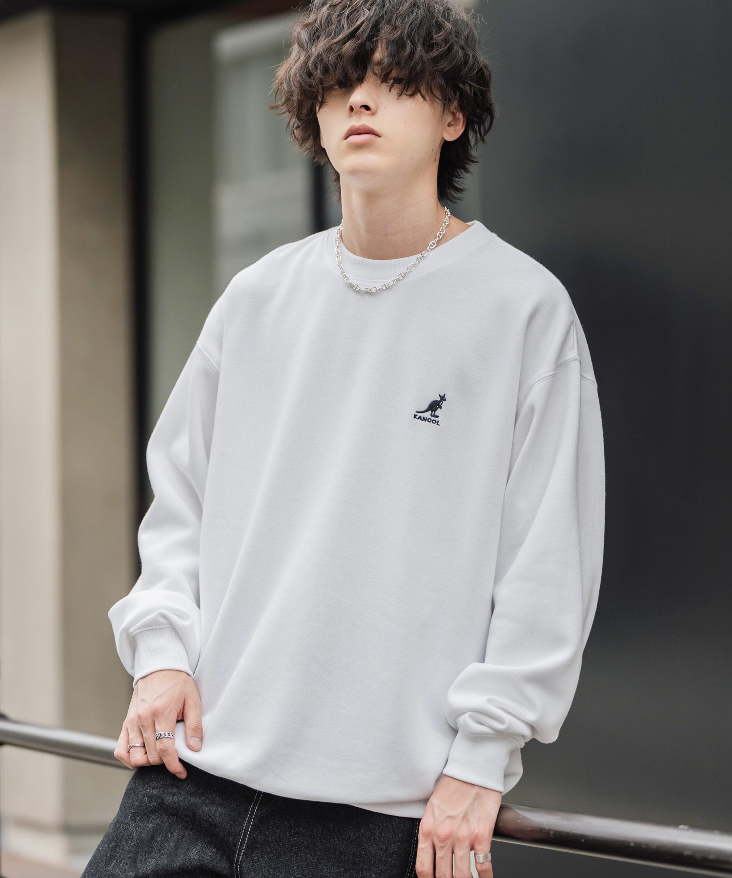 新色追加 KANGOL カンゴール 別注コラボ オーバーサイズ裏起毛ワンポイントロゴ刺繍スウェット 13836 【セットアップ可能】