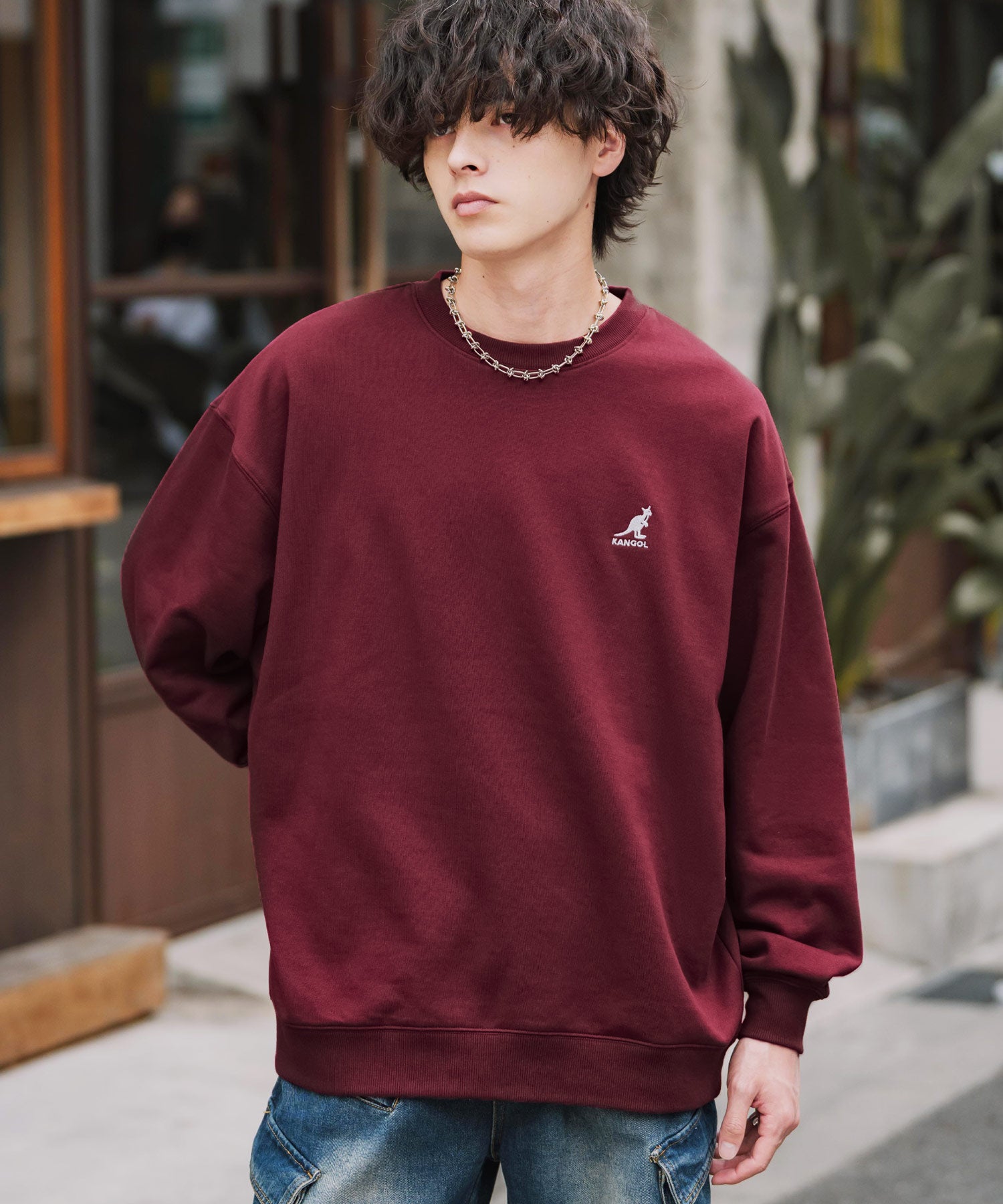 新色追加 KANGOL カンゴール 別注コラボ オーバーサイズ裏起毛ワンポイントロゴ刺繍スウェット 13836 【セットアップ可能】