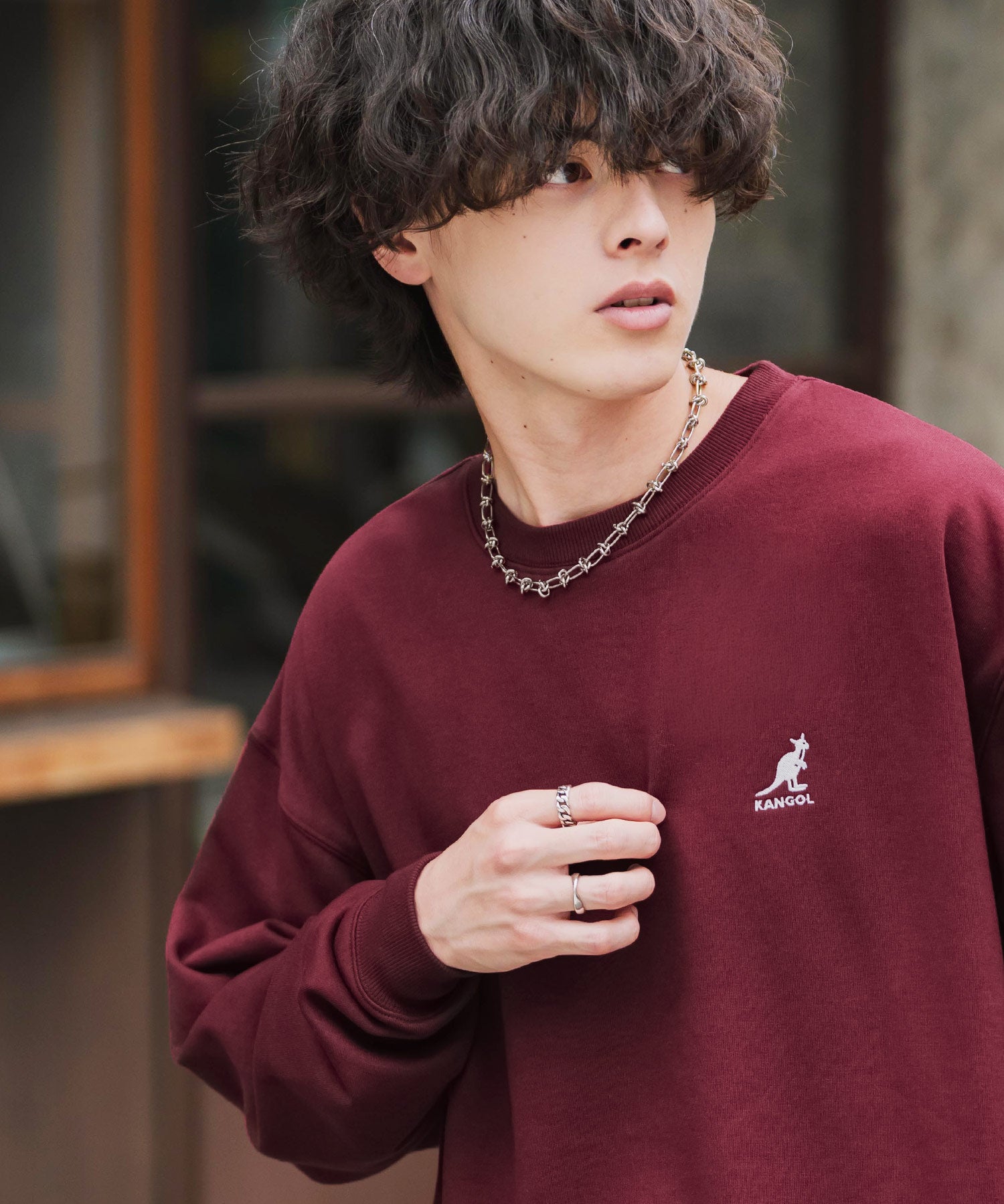 新色追加 KANGOL カンゴール 別注コラボ オーバーサイズ裏起毛ワンポイントロゴ刺繍スウェット 13836 【セットアップ可能】