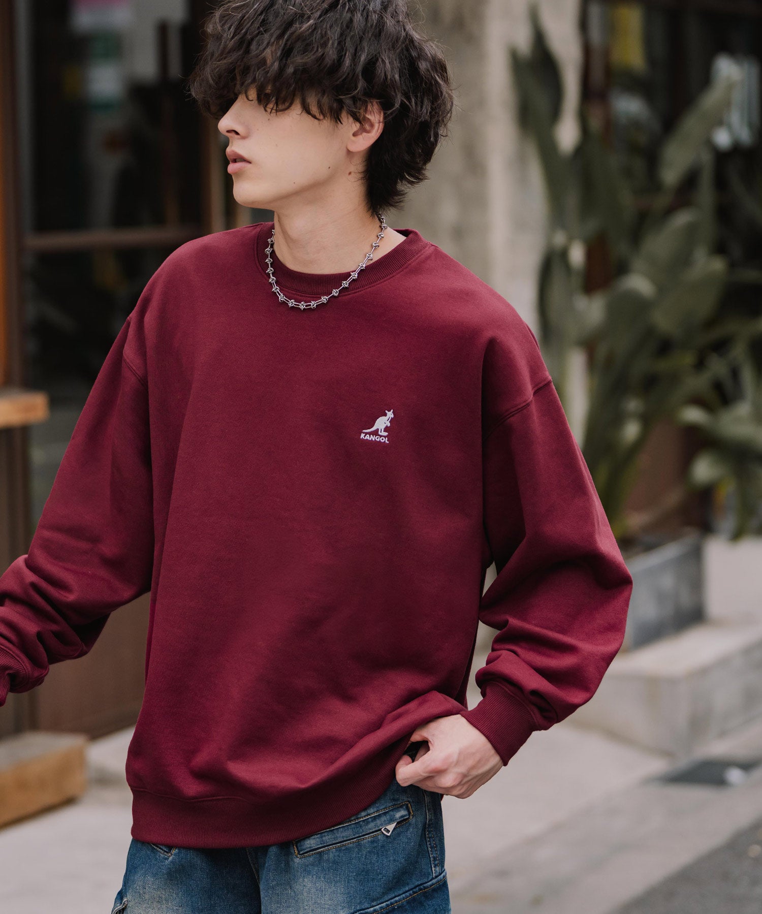 新色追加 KANGOL カンゴール 別注コラボ オーバーサイズ裏起毛ワンポイントロゴ刺繍スウェット 13836 【セットアップ可能】