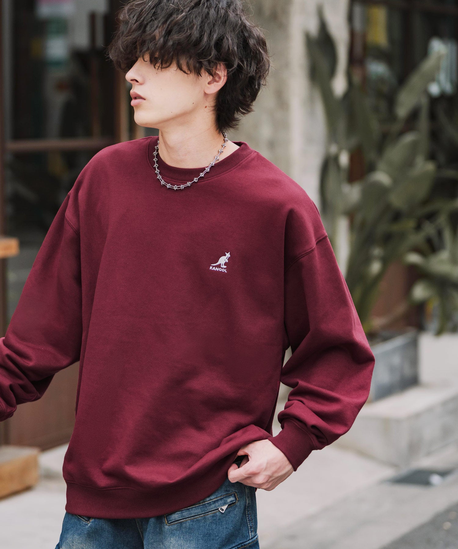 新色追加 KANGOL カンゴール 別注コラボ オーバーサイズ裏起毛ワンポイントロゴ刺繍スウェット 13836 【セットアップ可能】