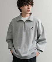 新色追加 KANGOL カンゴール 別注コラボ 裏起毛ロゴ刺繍ハーフジップ 13840