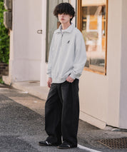 新色追加 KANGOL カンゴール 別注コラボオーバーサイズ裏起毛ロゴ刺繍ハーフジップハイネックスウェットトレーナー 13840 【セットアップ可能】