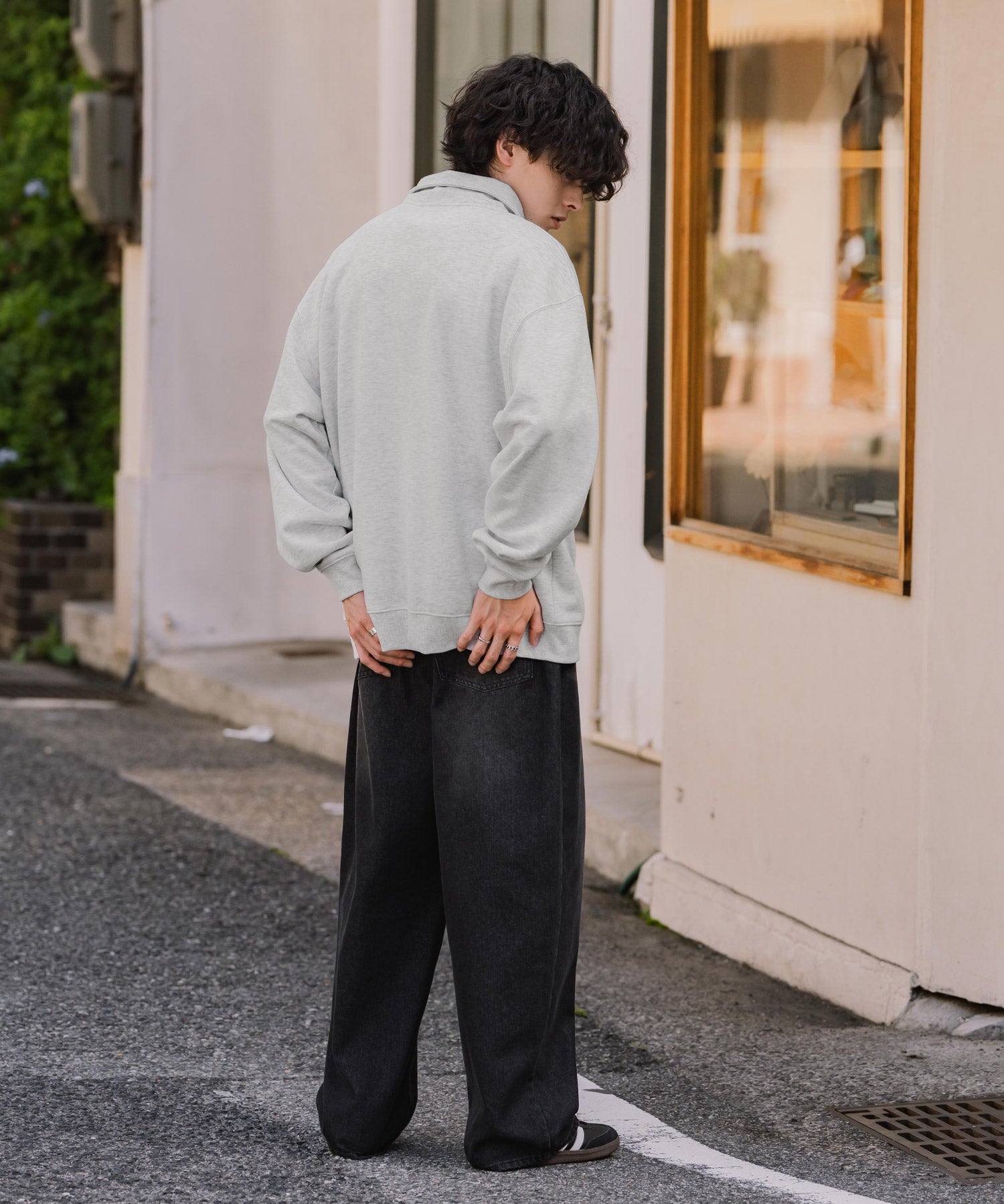 新色追加 KANGOL カンゴール 別注コラボオーバーサイズ裏起毛ロゴ刺繍ハーフジップハイネックスウェットトレーナー 13840 【セットアップ可能】