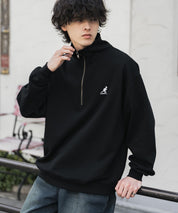 新色追加 KANGOL カンゴール 別注コラボオーバーサイズ裏起毛ロゴ刺繍ハーフジップハイネックスウェットトレーナー 13840 【セットアップ可能】