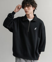 新色追加 KANGOL カンゴール 別注コラボ 裏起毛ロゴ刺繍ハーフジップ 13840