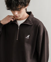 新色追加 KANGOL カンゴール 別注コラボ 裏起毛ロゴ刺繍ハーフジップ 13840