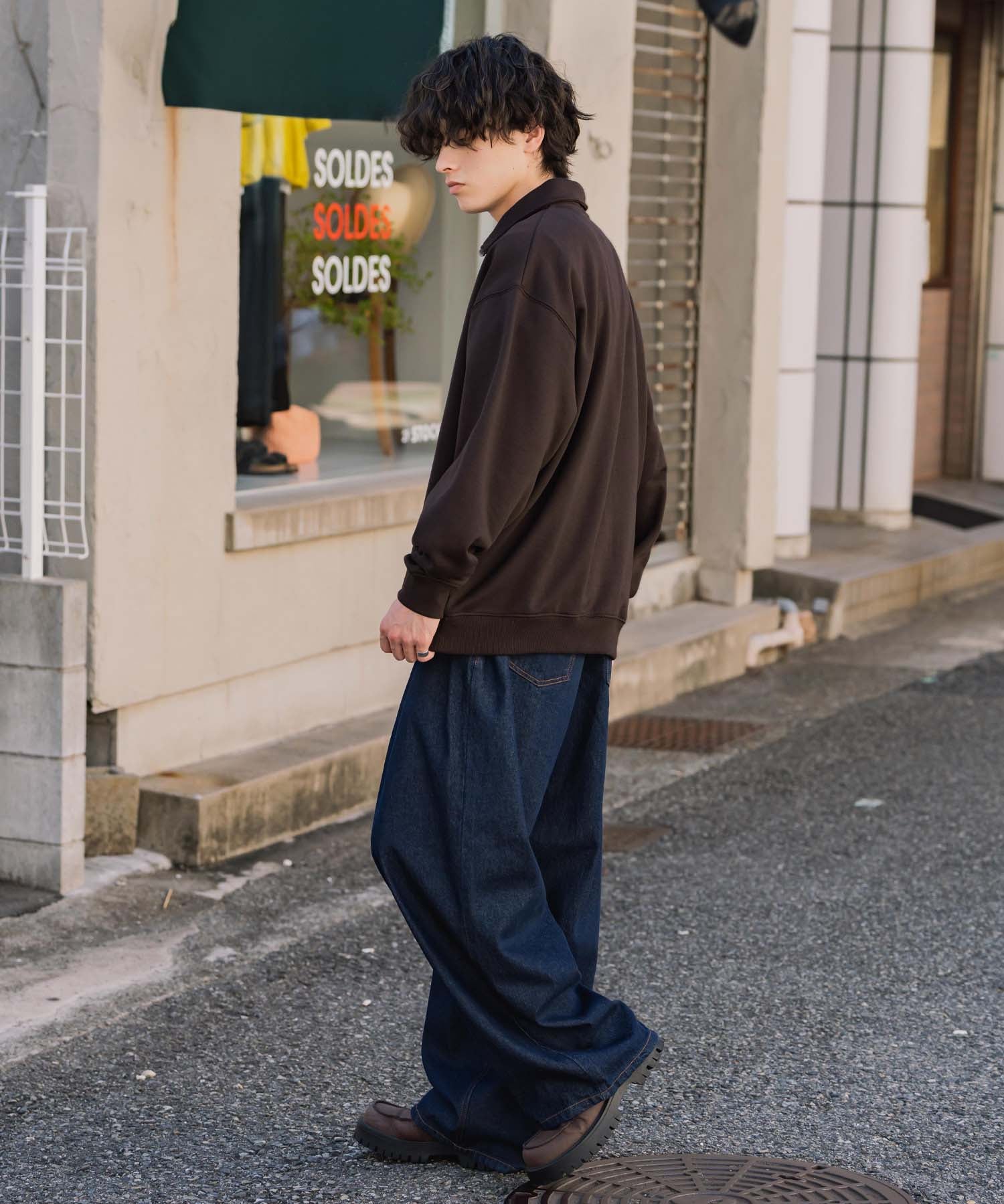 新色追加 KANGOL カンゴール 別注コラボオーバーサイズ裏起毛ロゴ刺繍ハーフジップハイネックスウェットトレーナー 13840 【セットアップ可能】
