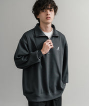 新色追加 KANGOL カンゴール 別注コラボ 裏起毛ロゴ刺繍ハーフジップ 13840