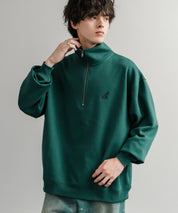 新色追加 KANGOL カンゴール 別注コラボ 裏起毛ロゴ刺繍ハーフジップ 13840