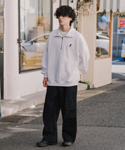 新色追加 KANGOL カンゴール 別注コラボオーバーサイズ裏起毛ロゴ刺繍ハーフジップハイネックスウェットトレーナー 13840 【セットアップ可能】