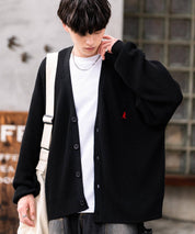 KANGOL カンゴール 別注コラボワンポイント刺繍ニットカーディガン