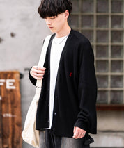 KANGOL カンゴール 別注コラボワンポイント刺繍ニットカーディガン