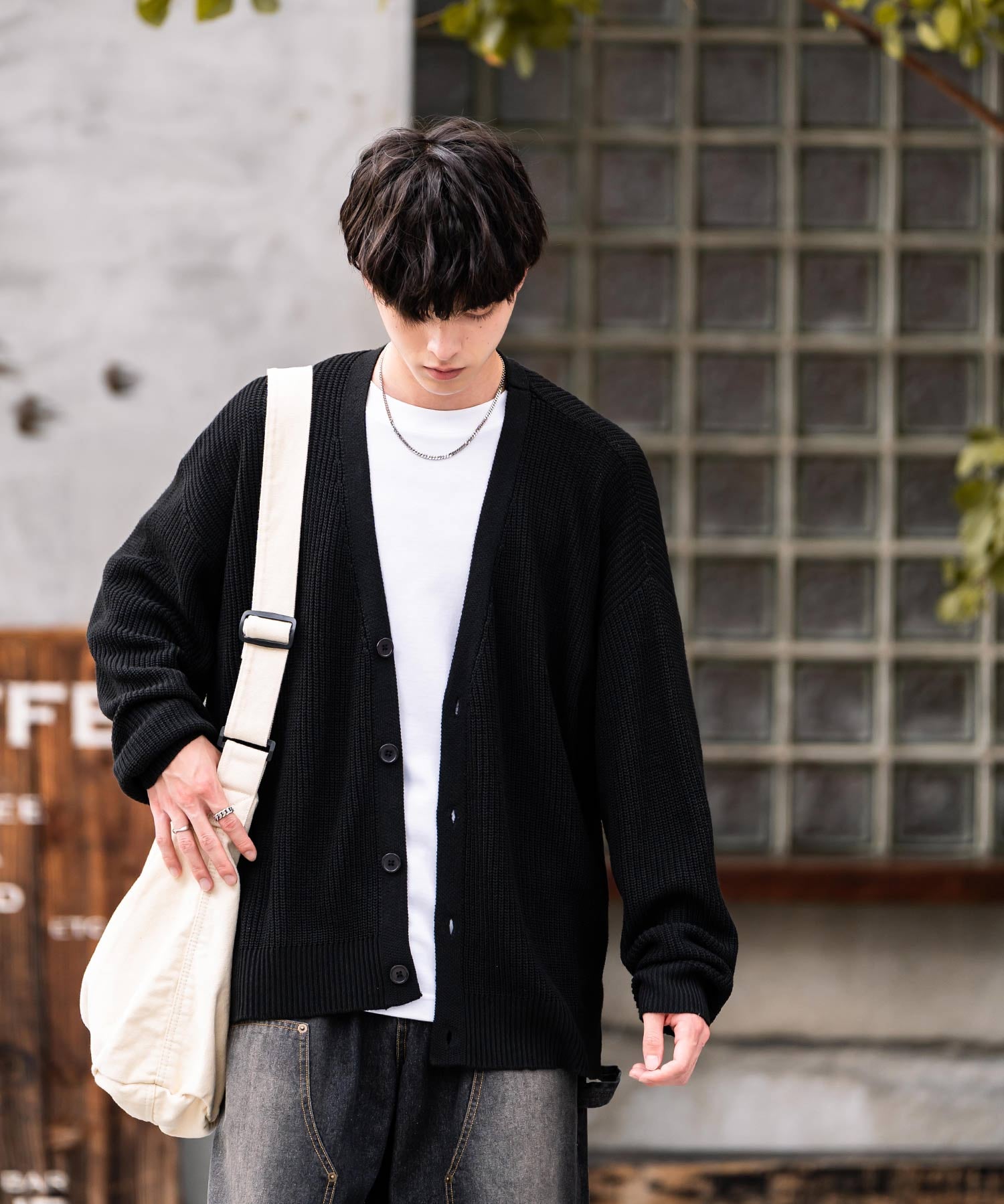 KANGOL カンゴール 別注コラボワンポイント刺繍ニットカーディガン