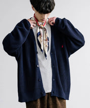 KANGOL カンゴール 別注コラボワンポイント刺繍ニットカーディガン