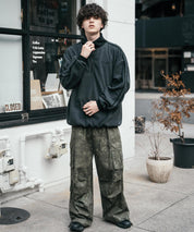 新色追加 KANGOL カンゴール 別注コラボオーバーサイズサイドラインワンポイントロゴ刺繍ハーフジップフリーストレーナー 13847