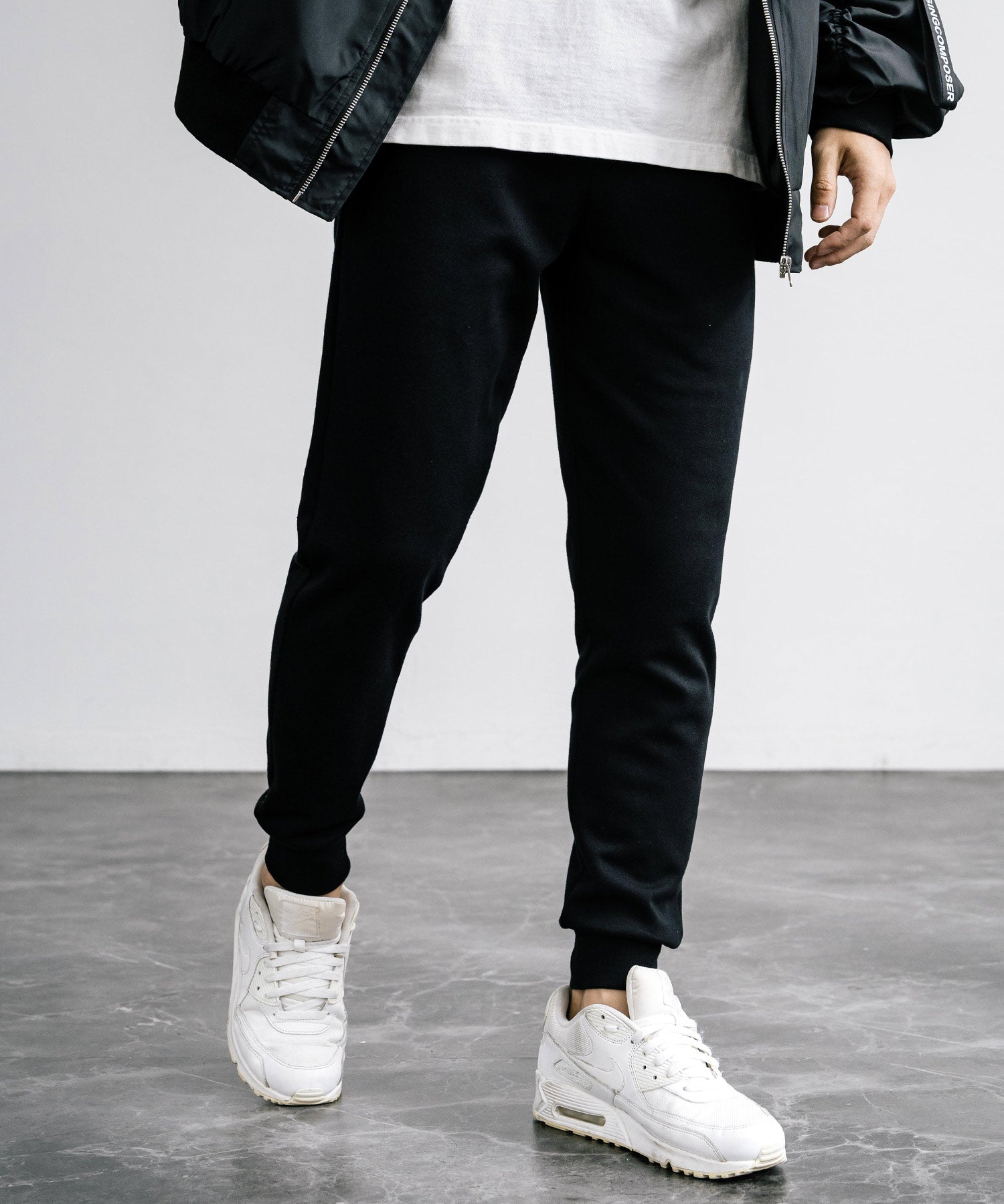 無地＆サイドラインポンチスウェットジョガーパンツ / トラックパンツ