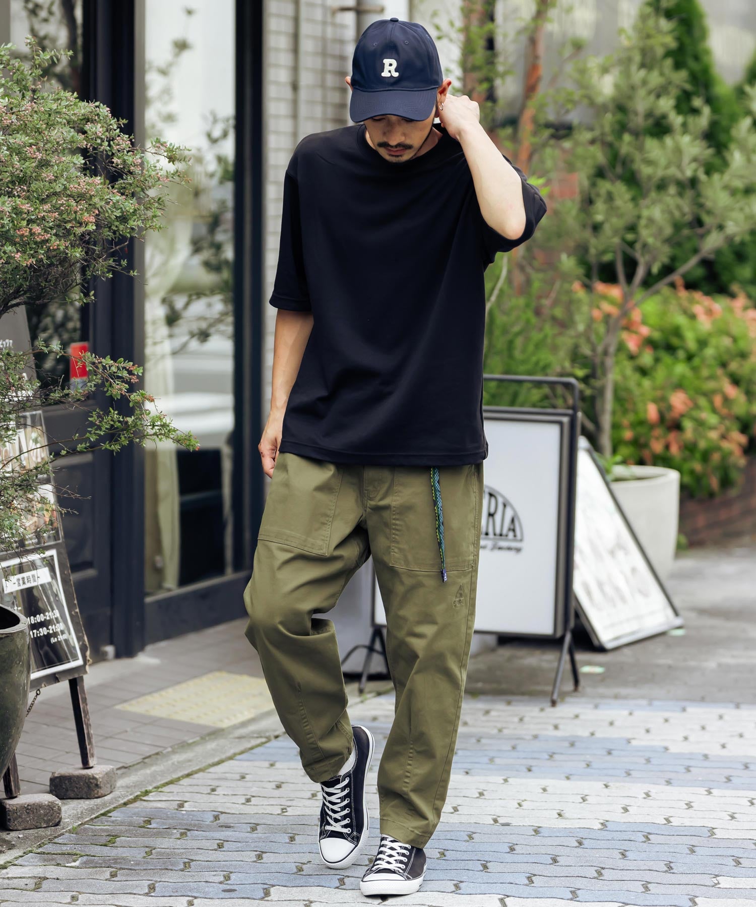 GERRY ジェリー ストレッチチノ・デニムルーズテーパードクライミングパンツ