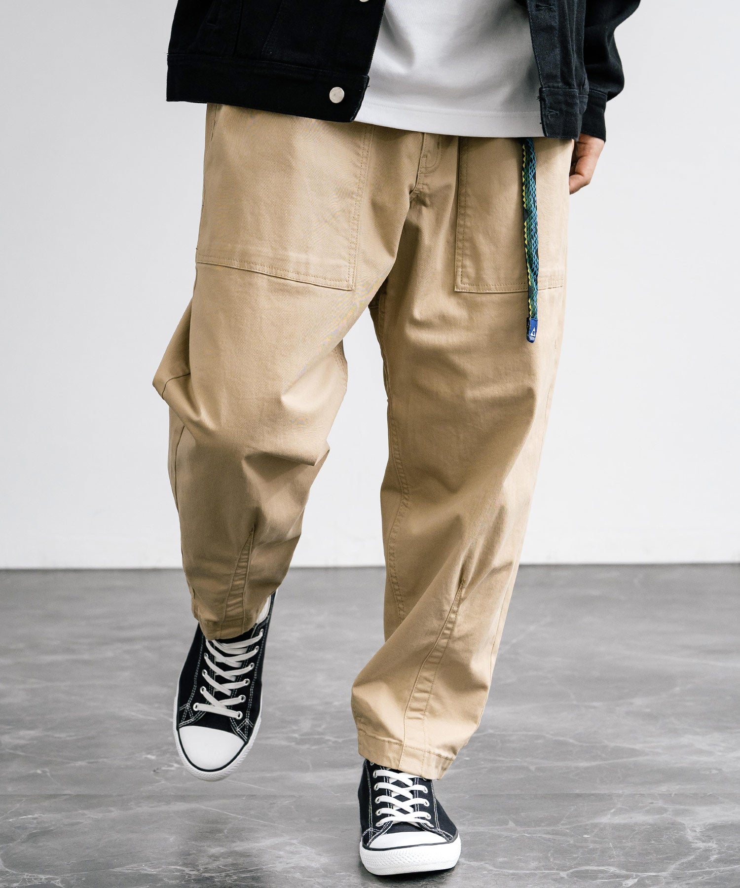 GERRY ジェリー ストレッチチノ・デニムルーズテーパードクライミング