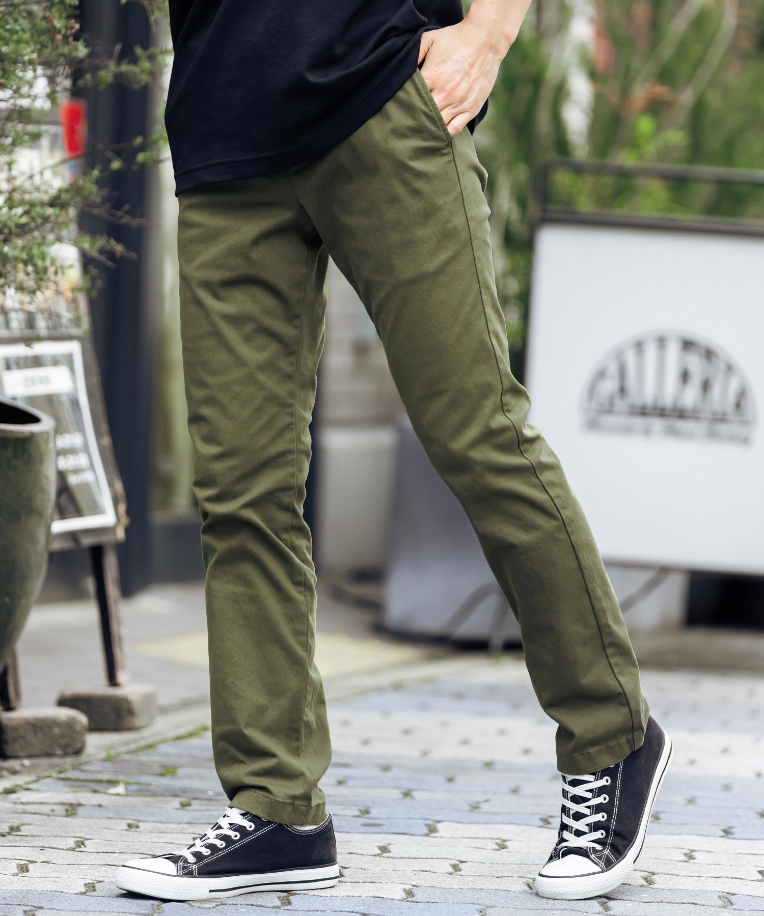Hanes ヘインズ ノータック ストレッチチノパンツ