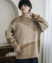 【新色追加】オーバーサイズ モヘアライクグラデーションニット 13940