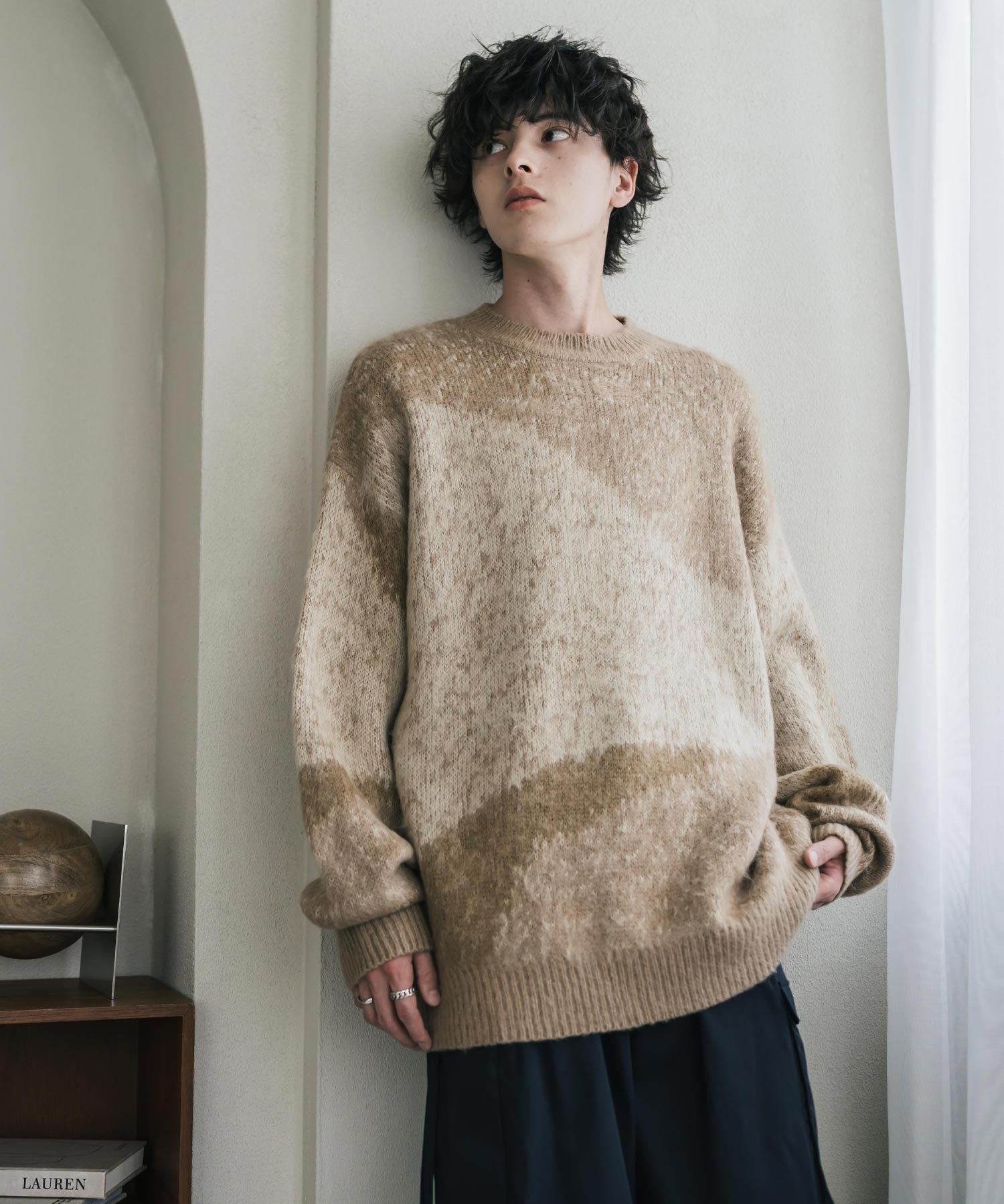 【新色追加】オーバーサイズ モヘアライクグラデーションニット 13940