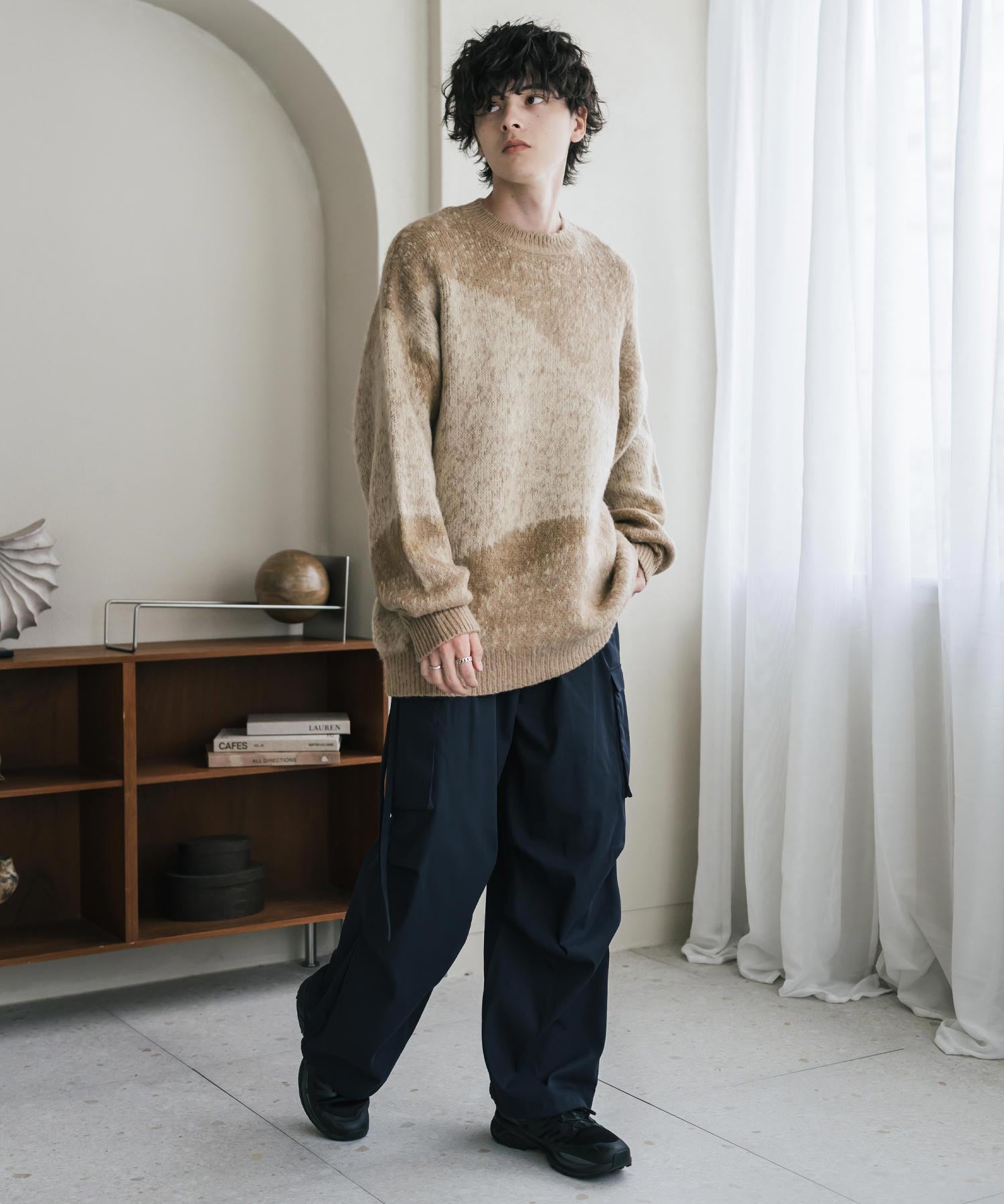 【新色追加】オーバーサイズ モヘアライクグラデーションニット 13940
