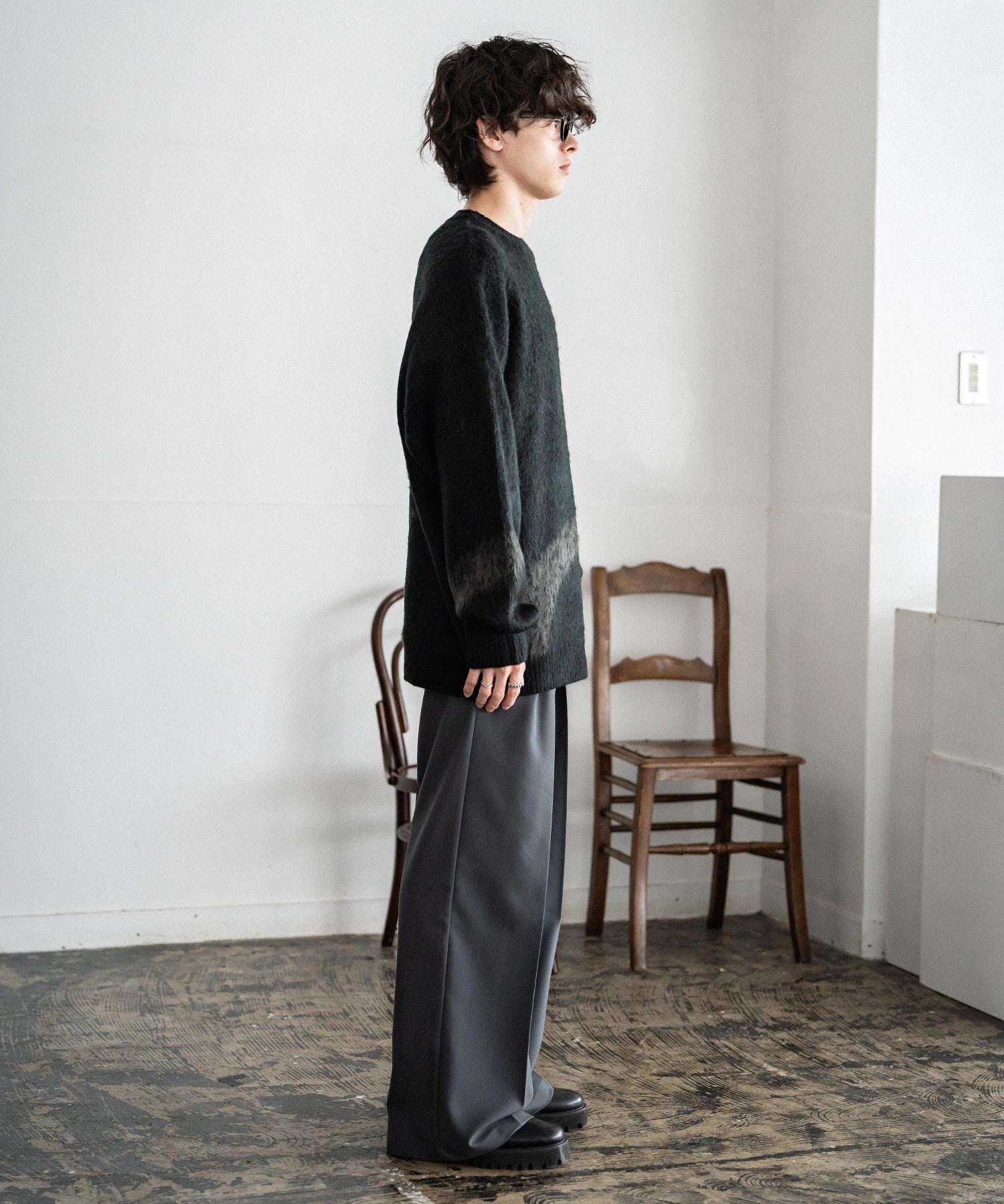 【新色追加】オーバーサイズ モヘアライクグラデーションニット 13940