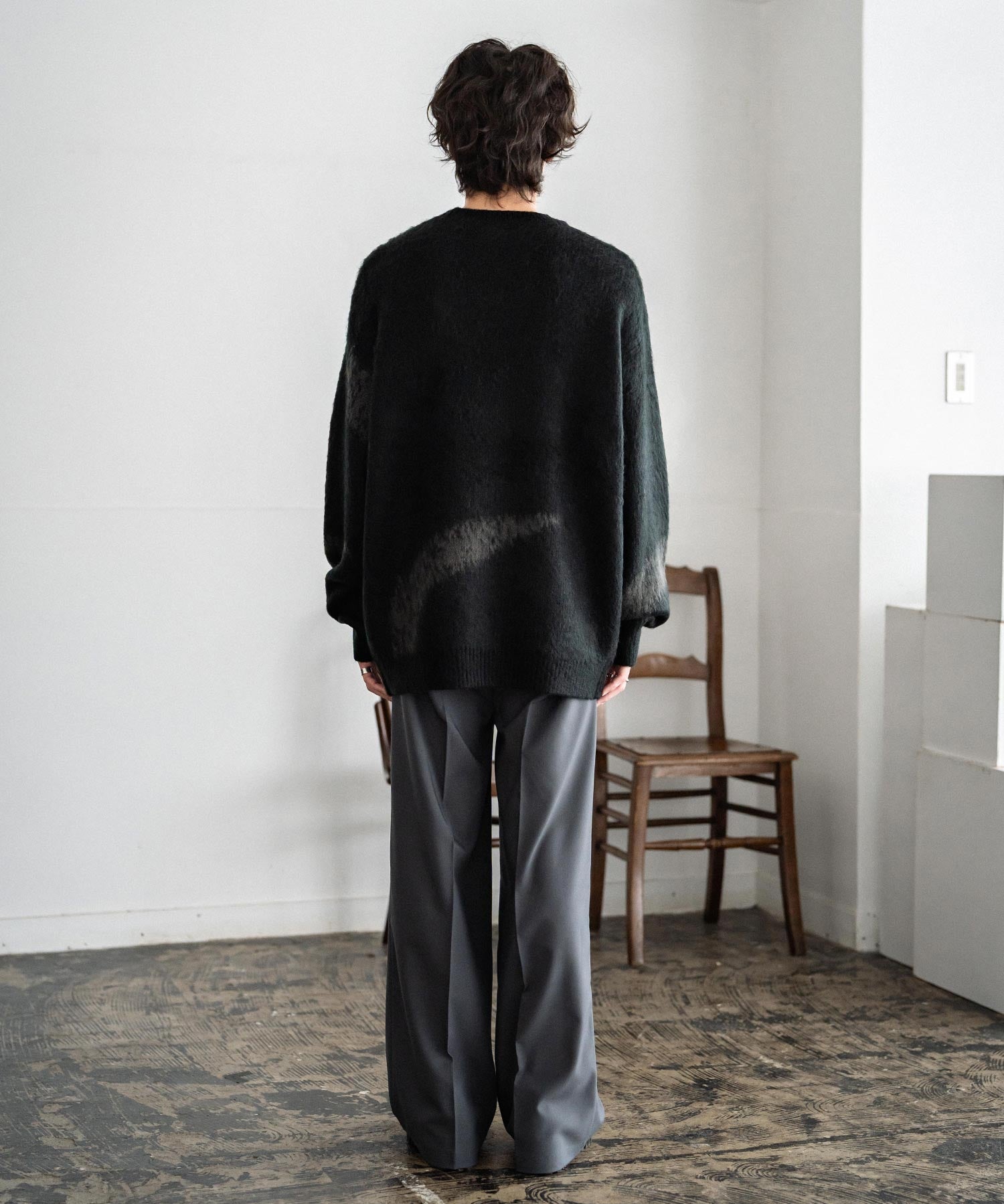 【新色追加】オーバーサイズ モヘアライクグラデーションニット 13940