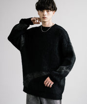 【新色追加】オーバーサイズ モヘアライクグラデーションニット 13940