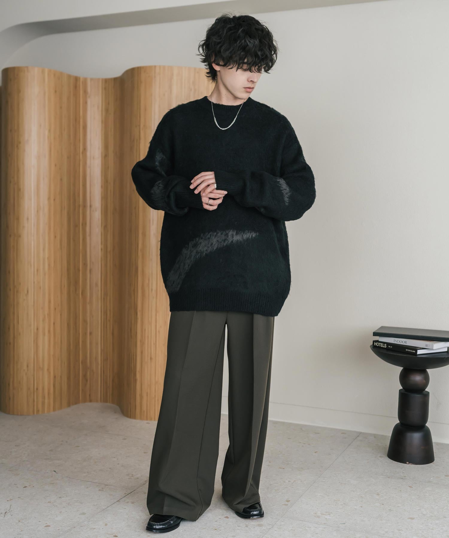 【新色追加】オーバーサイズ モヘアライクグラデーションニット 13940