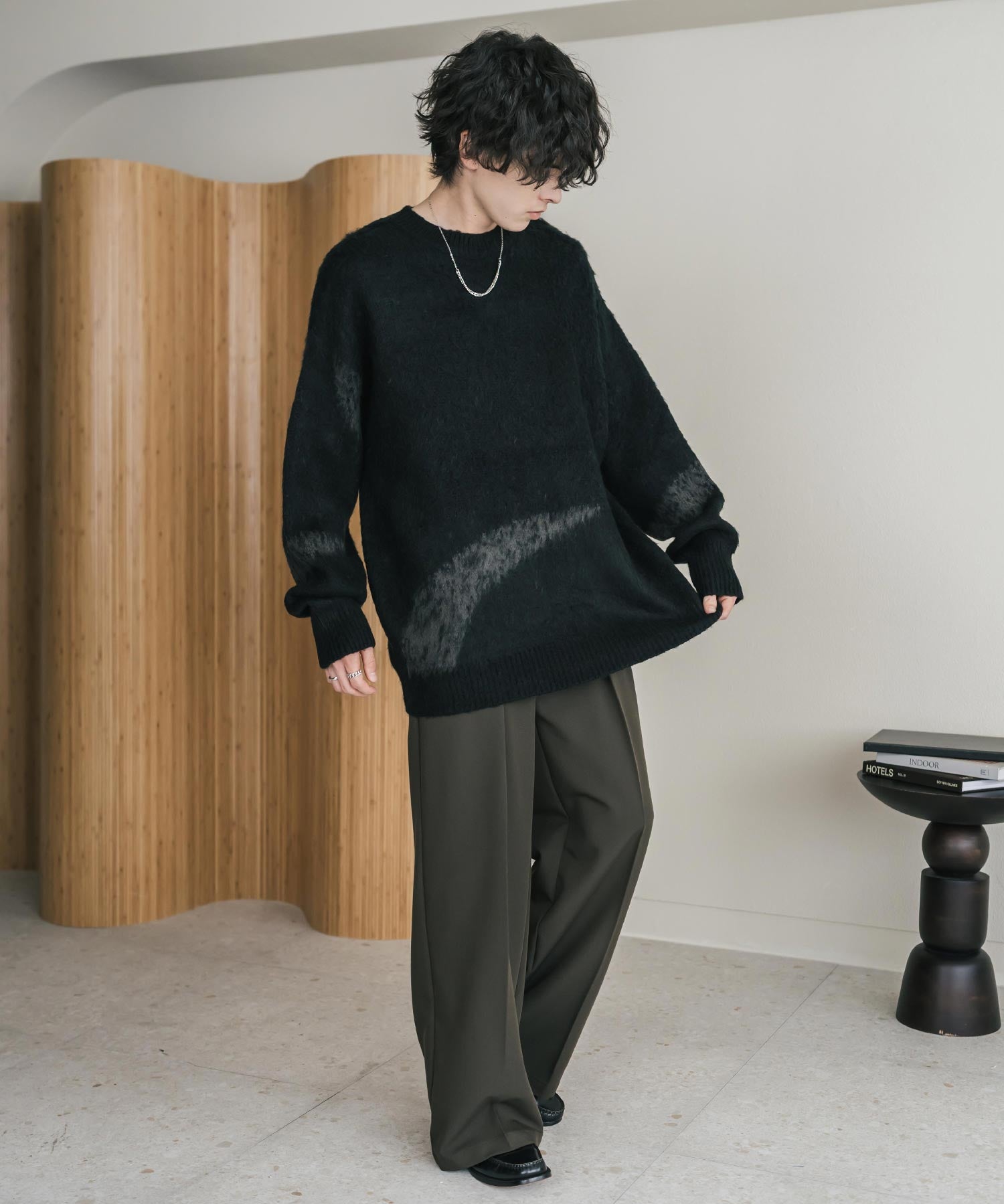 【新色追加】オーバーサイズ モヘアライクグラデーションニット 13940