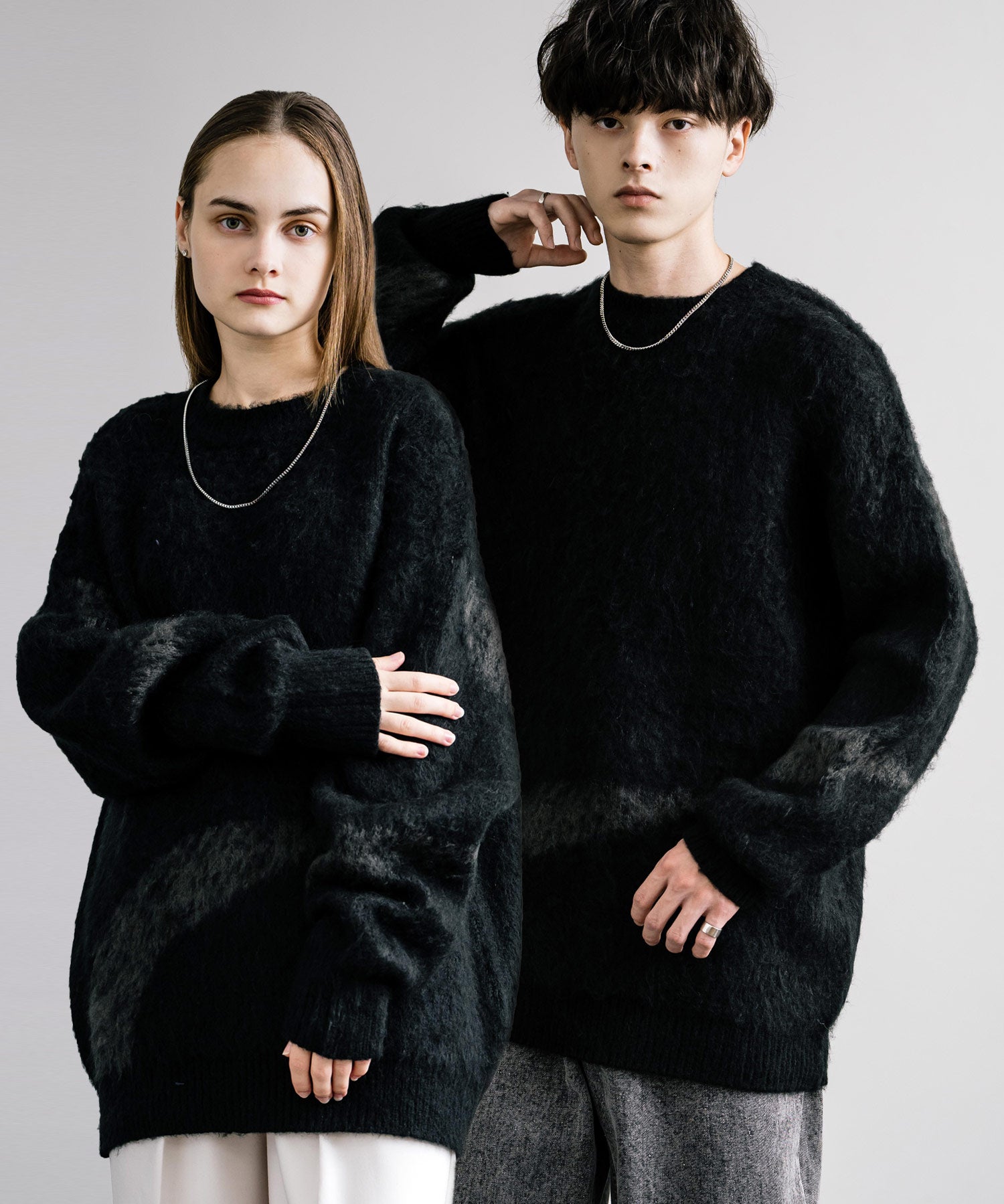 【新色追加】オーバーサイズ モヘアライクグラデーションニット 13940