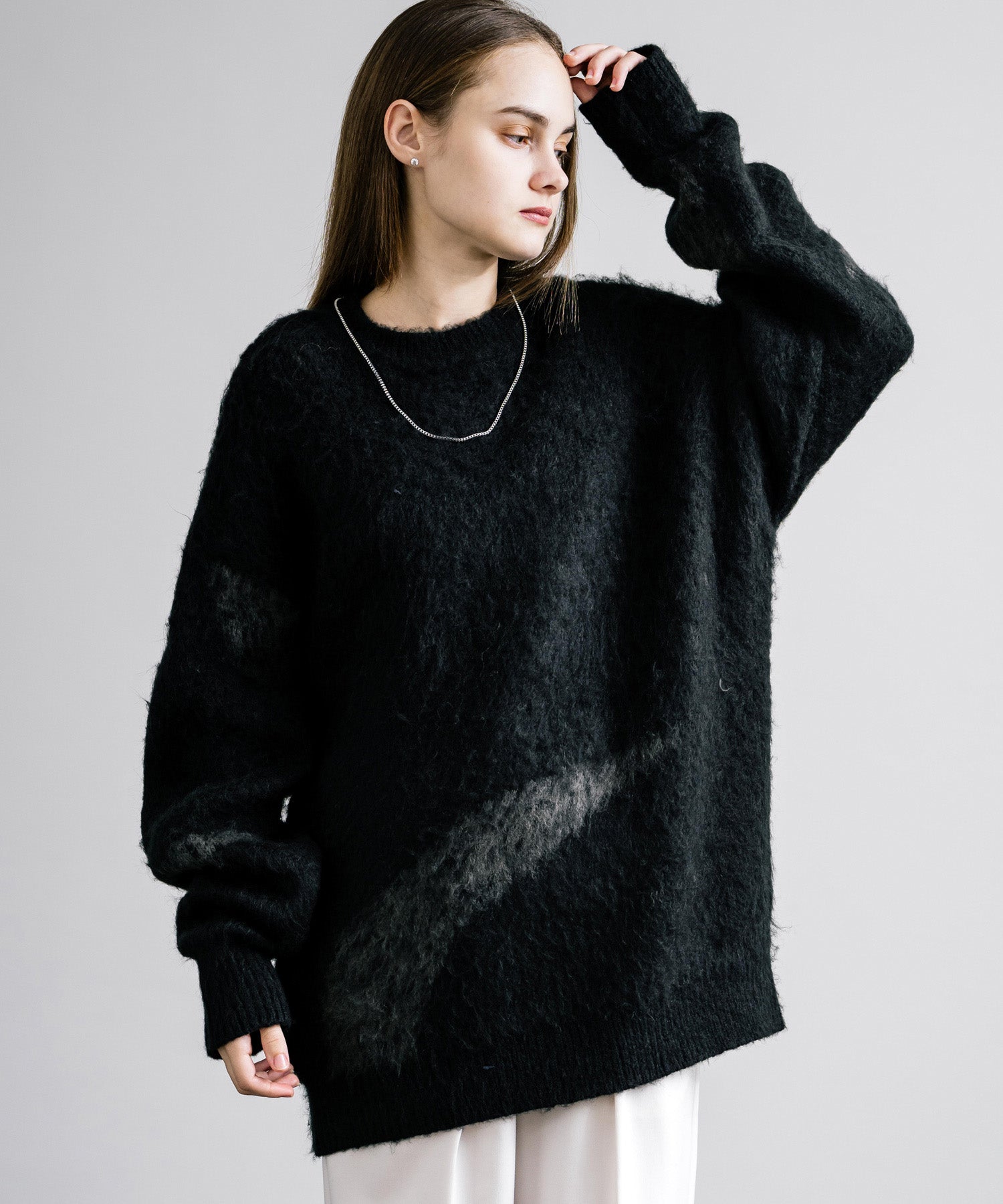 【新色追加】オーバーサイズ モヘアライクグラデーションニット 13940