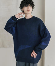 【新色追加】オーバーサイズ モヘアライクグラデーションニット 13940