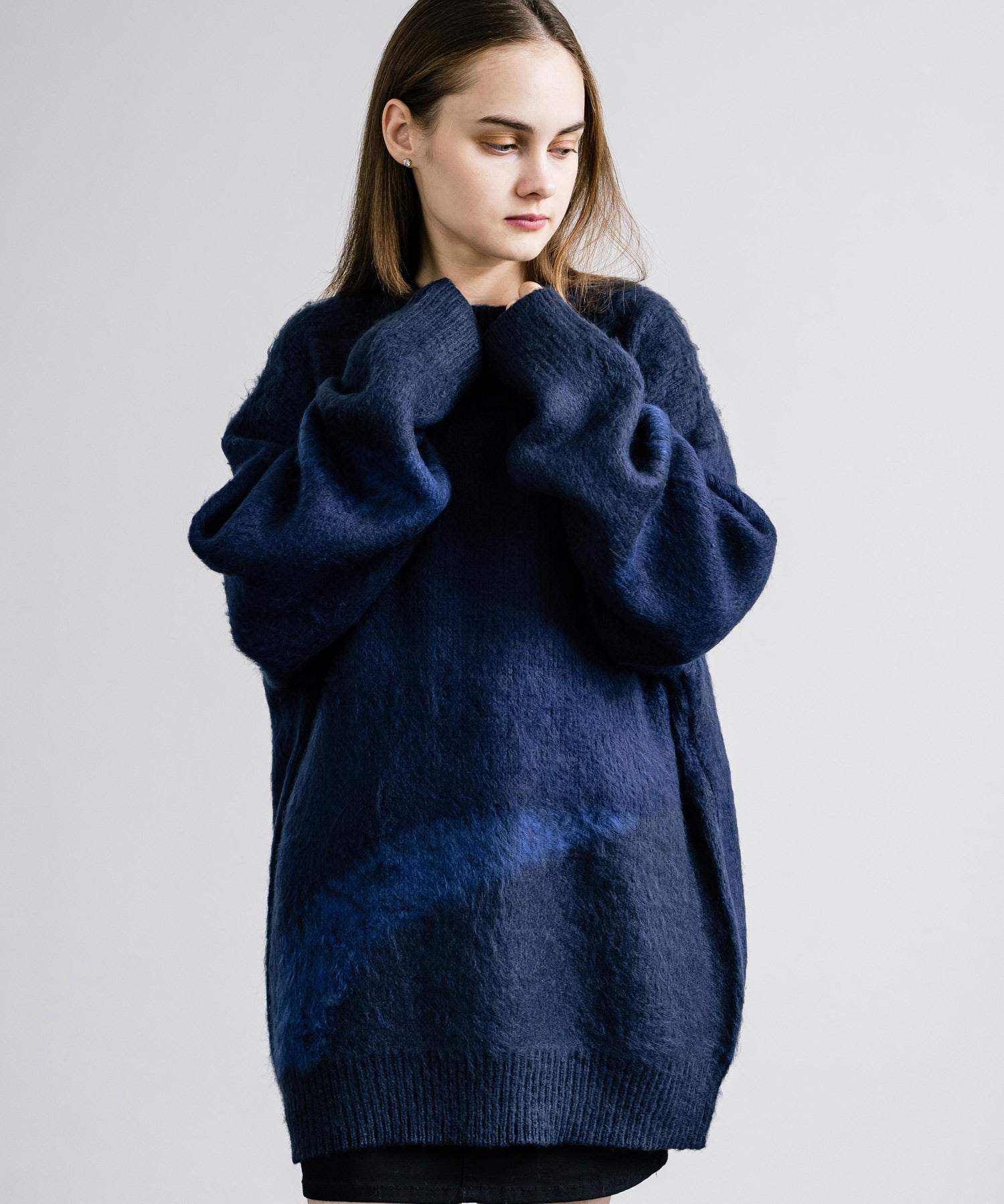 美品】iroquois イロコイ モヘア混 グラデーションニットセーター