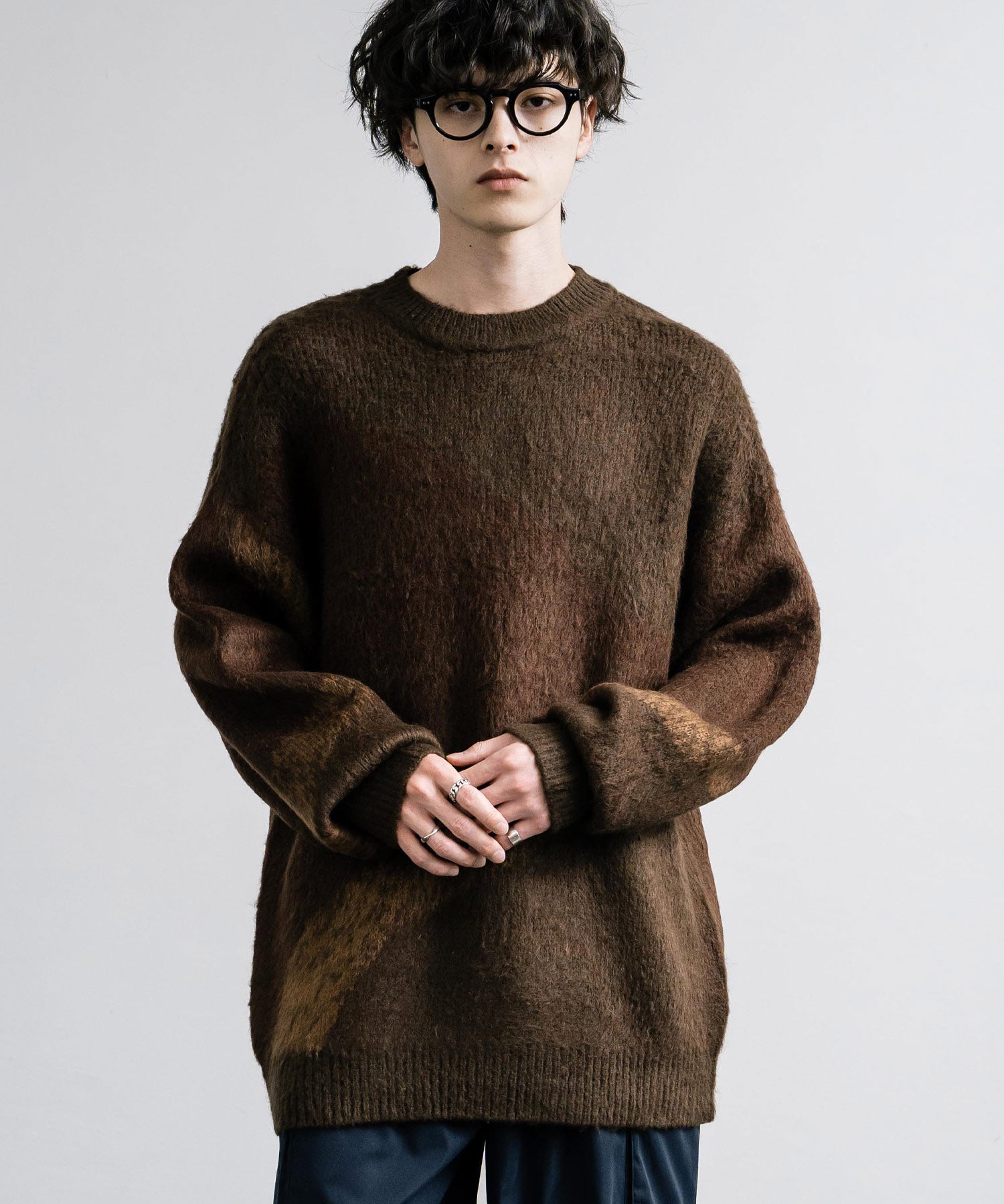 【新色追加】オーバーサイズ モヘアライクグラデーションニット 13940