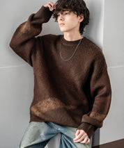 【新色追加】オーバーサイズ モヘアライクグラデーションニット 13940