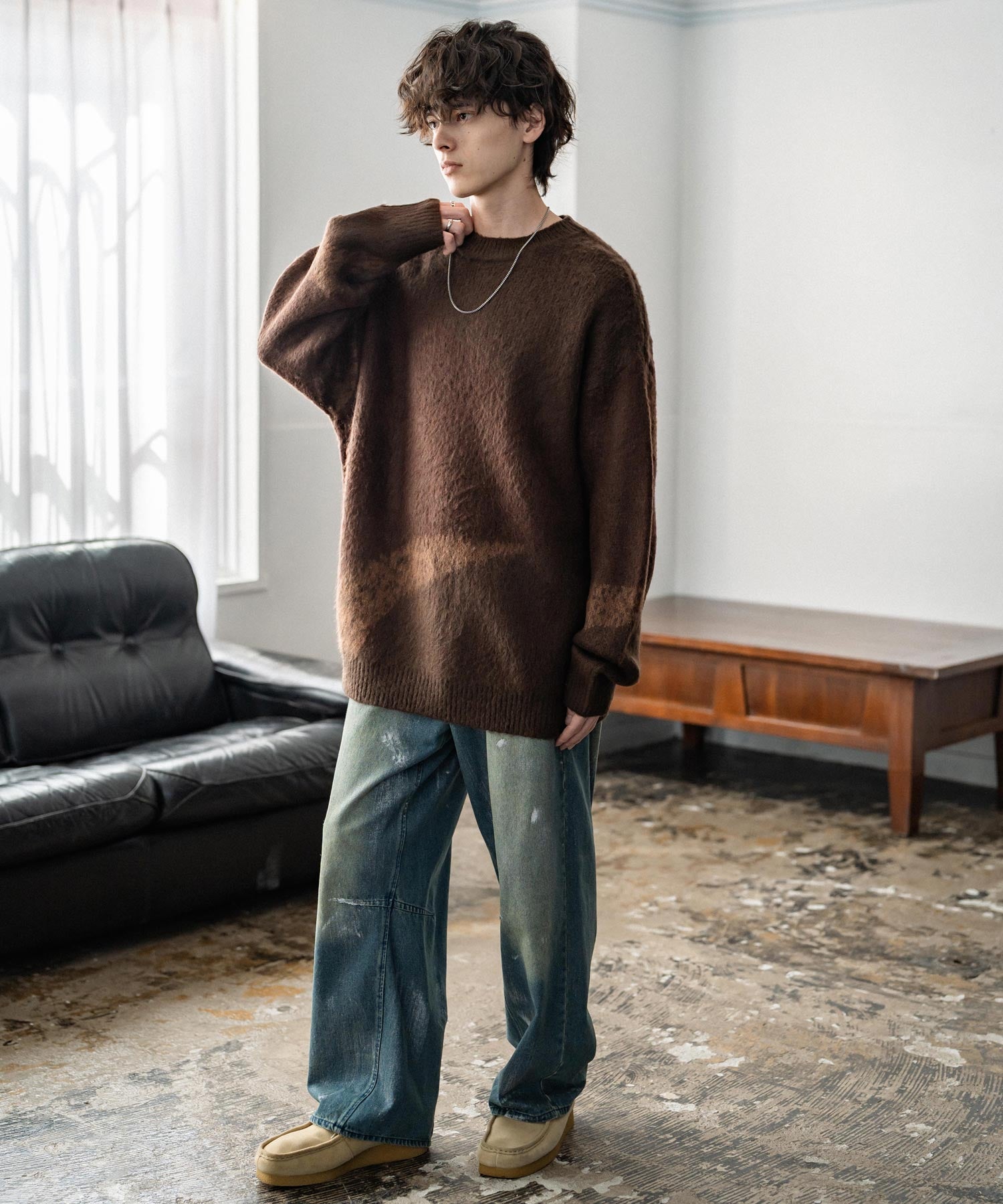 【新色追加】オーバーサイズ モヘアライクグラデーションニット 13940