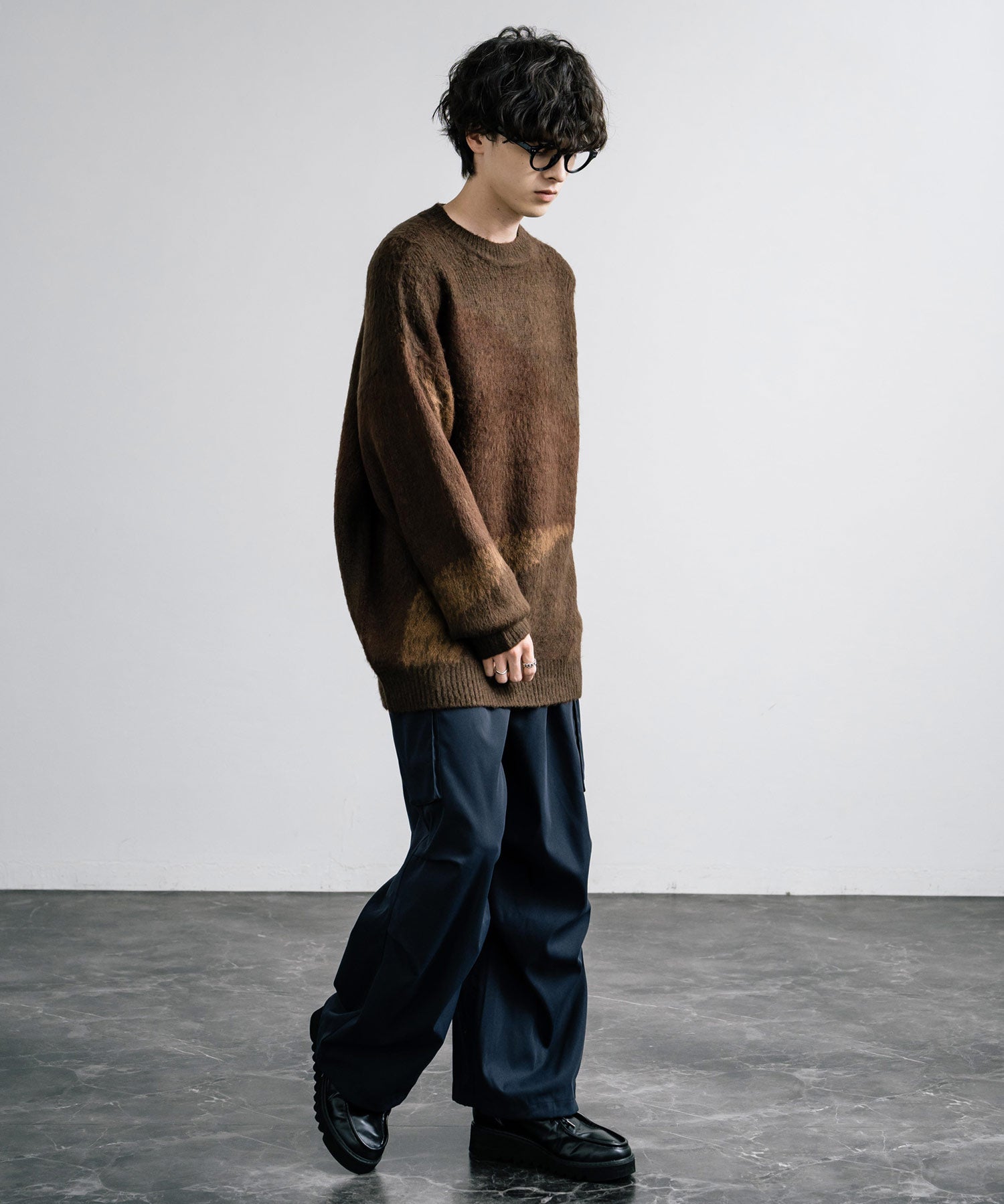 【新色追加】オーバーサイズ モヘアライクグラデーションニット 13940