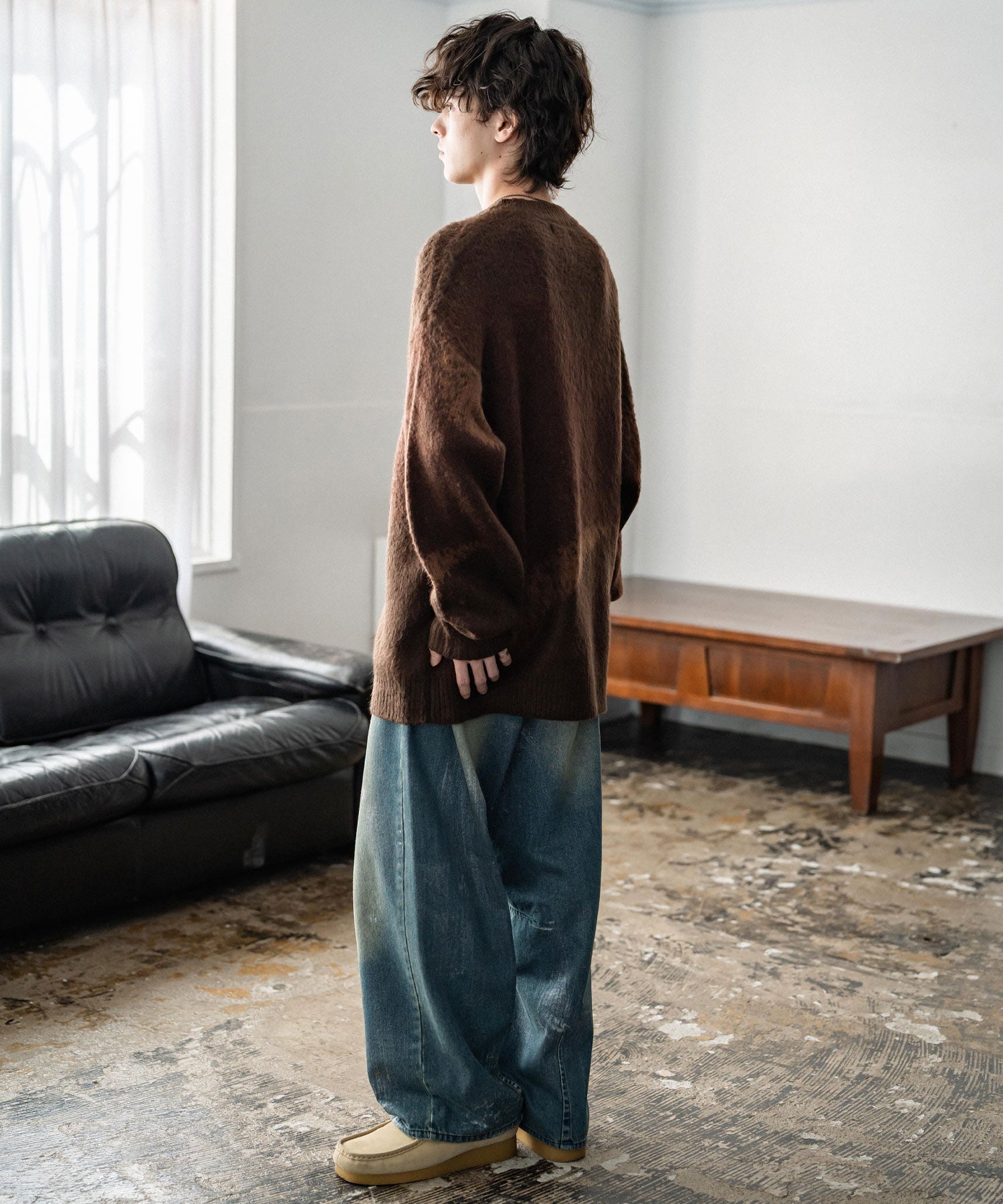 【新色追加】オーバーサイズ モヘアライクグラデーションニット 13940