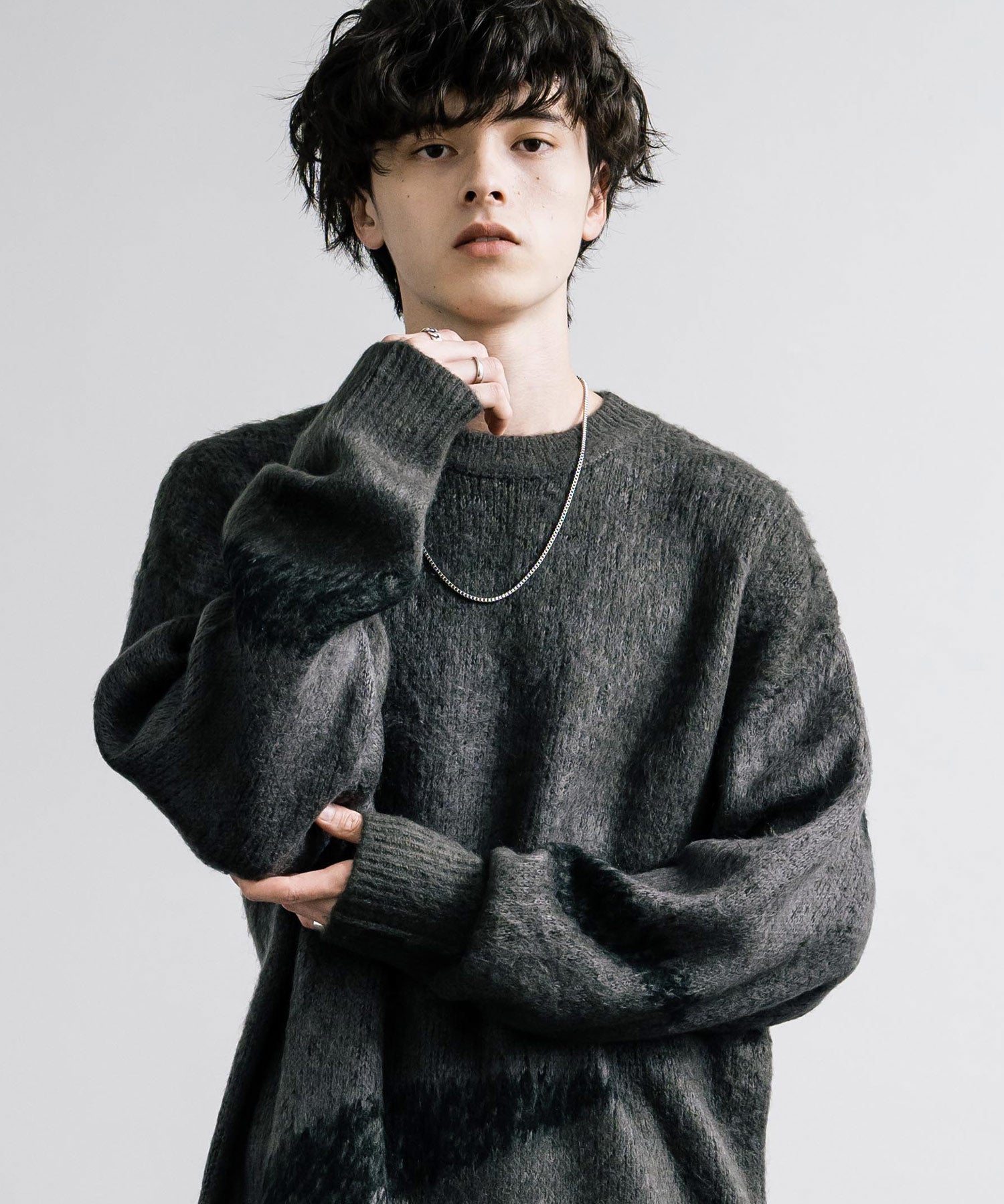 【新色追加】オーバーサイズ モヘアライクグラデーションニット 13940