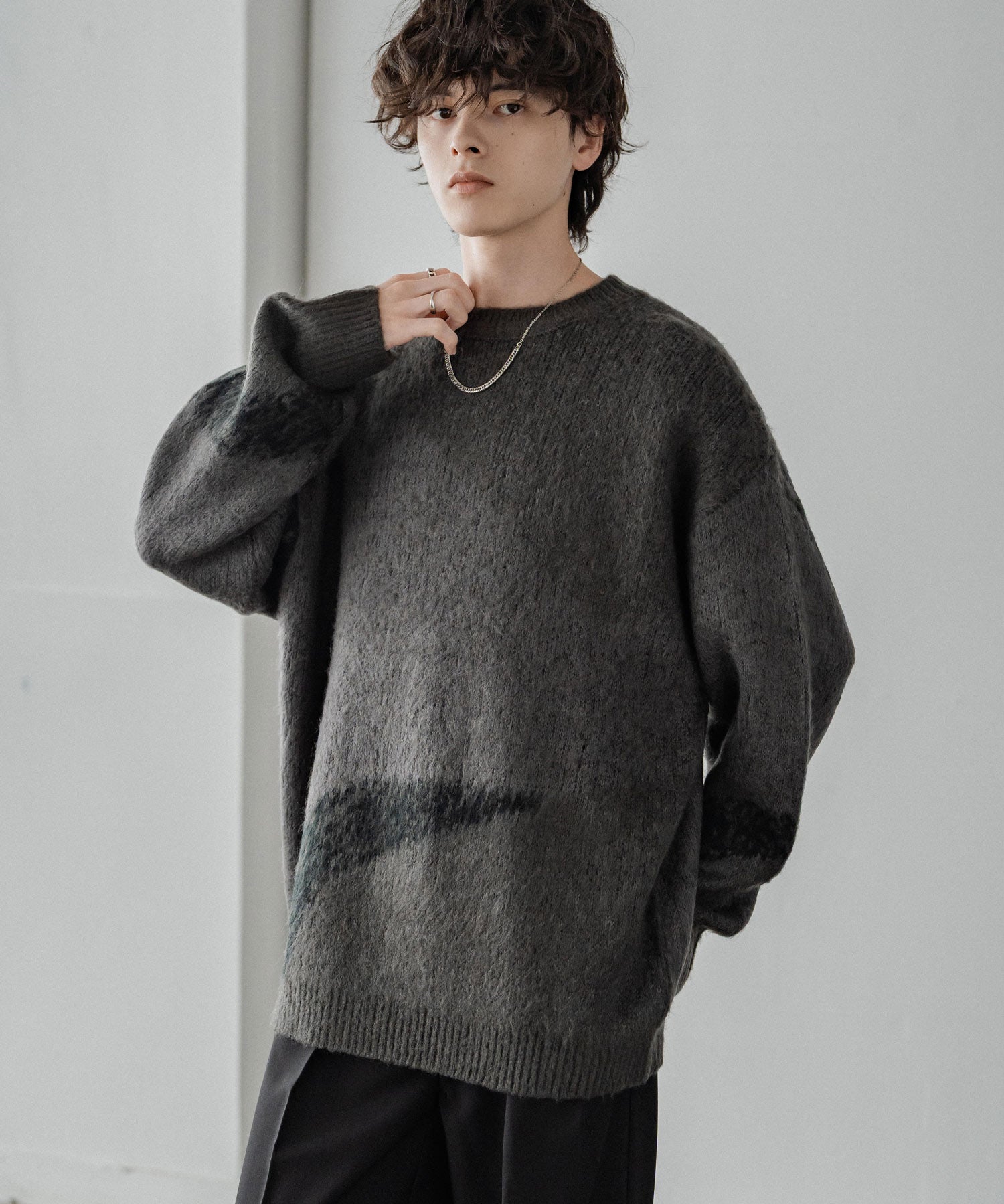 【新色追加】オーバーサイズ モヘアライクグラデーションニット 13940