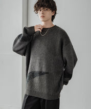 【新色追加】オーバーサイズ モヘアライクグラデーションニット 13940