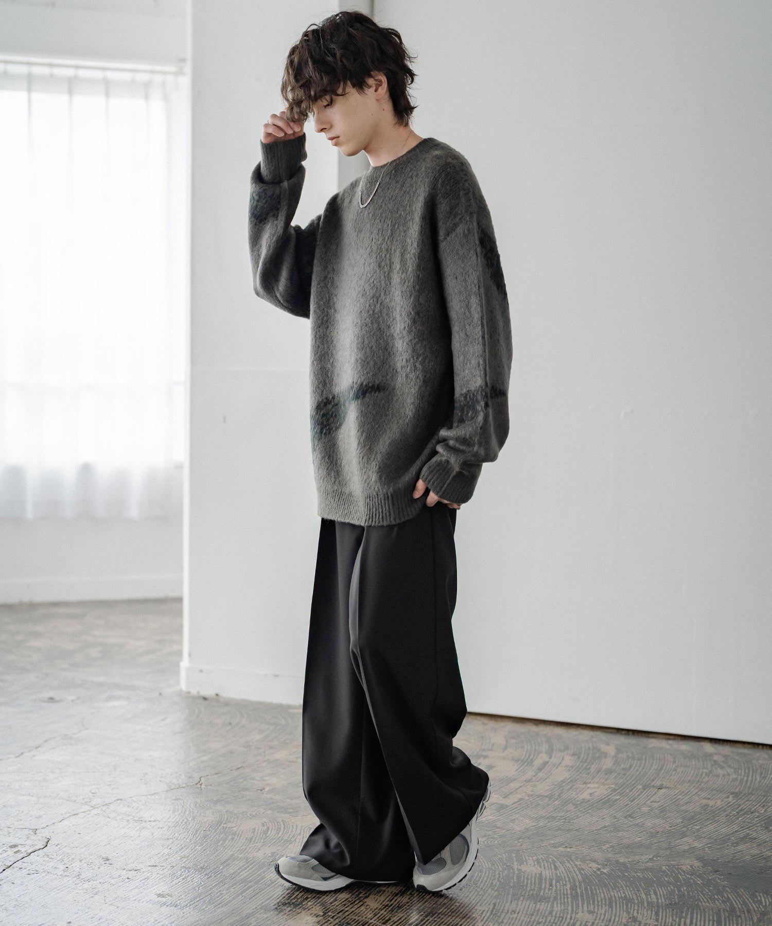 【新色追加】オーバーサイズ モヘアライクグラデーションニット 13940